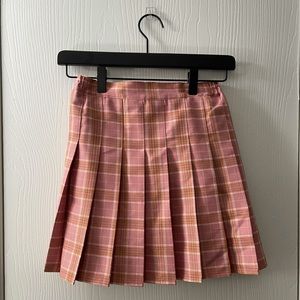 NWT Sangtree Pink Plaid Skirt